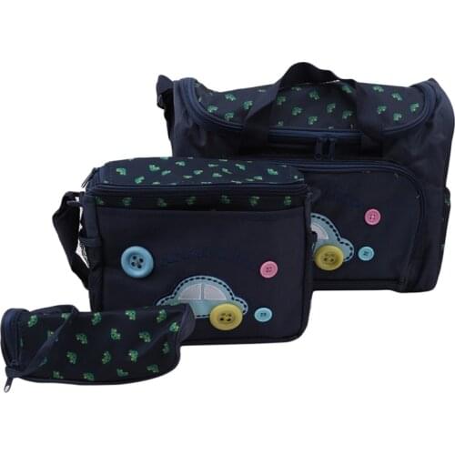 4pcs Baby Diaper Bag Practical Baby Bottle Holder Travel Outdoor Mummy Bags Baby Stroller Maternity Nappy Bags
