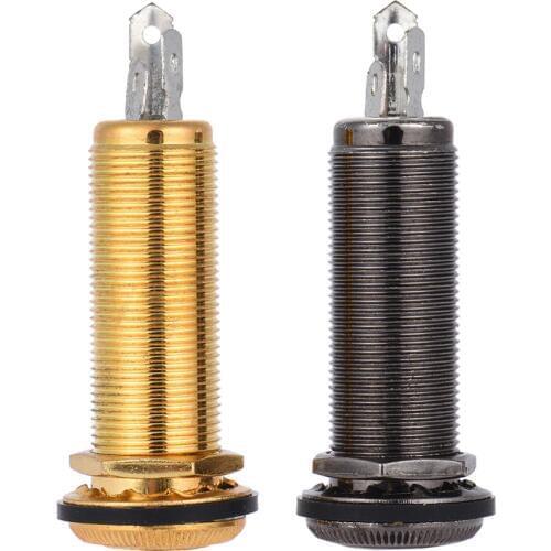 6.35mm 1/4 Inch End Pin Endpin Jack Socket Plug Mono Output Copper Material for Acoustic Electric Guitar