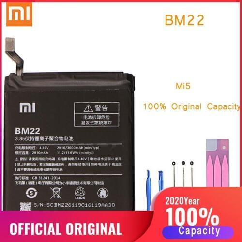 Original Phone Battery for Mi5 Battery Xiaomi Mi5 BM22 Replacement Batteries Xiomi bateria for xiaomi Mi 5 M5