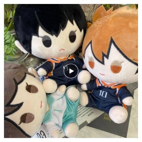Anime Haikyuu!! Tobio Kageyama Shoyo Hinata Oikawa Tooru Cute Plush Doll Stuffed Toy Change Suit Dress Up Clothing Doll 20cm
