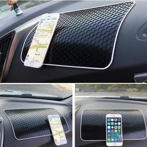 Car Anti-slip Pad On Car Dashboard Mat For Mobile Phone GPS Holder Vehicle Car Anti Slip Silicone Mat Strong Non-slip Pad Black
