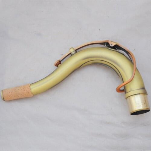 Free Shipping Brand De Xin Bb Tenor Saxophone Necks Bronze Professional Sax Necks Brass Accessories Antique Copper Simulation