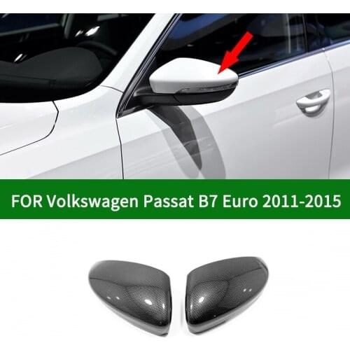 For Volkswagen VW Jetta MK6/A6 Euro 2011-2015 Carbon fiber car side Rearview mirror cover trim,chrome silver turn signal mirror