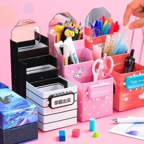 Double-layer code lock pencil case, multi-function foldable pencil bag,three-in-one pencil box,high-quality student stationery