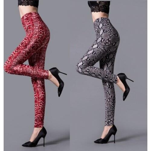 High Waist Sexy Legging Snake Print Leggings Fitness Leggins Women Skinny Active Wear Push Up Pants Workout Leggings