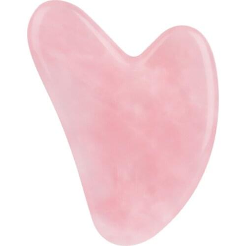 Rose Quartz Gua Sha Scraping Stone Gouache Scraper Facial Body Massager Guasha SPA Skincare Face Lifting Anti-Aging Wrinkle Tool