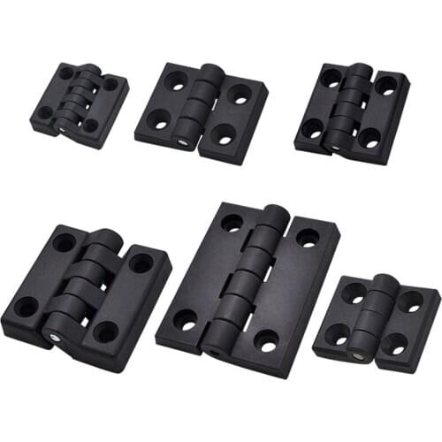 Multi size nylon Plastic Black Butt hinge power automation equipment Cabinet wooden box furniture fittings