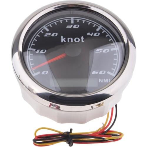 Marine Car Digital GPS Speedometer Display 0-60 Knots 85mm 316l Chrome