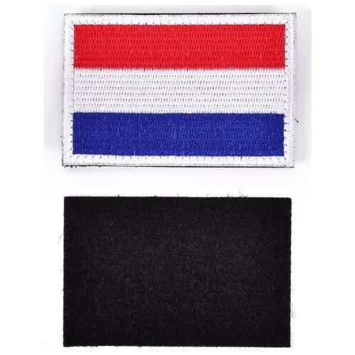 New 1pc Netherlands National Flag Tactical Embroidered Patches Clothing Cap Badge Patches Armband Dutch Holland Applique Patches