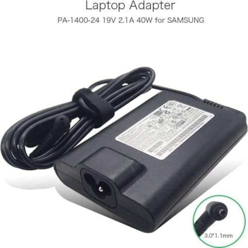 New Arrival 19V 2.1A 40W 3.0*1.1mm PA-1400-24 Notebook Adapter Charger For Samsung Series 9 AD-4019SL Ultrabook AC Adapter