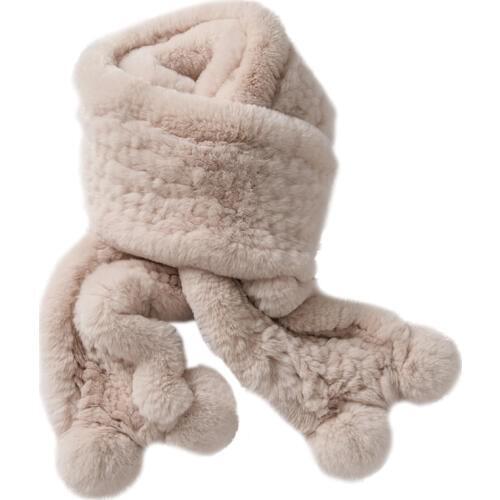 New Velvetclass whole skin Rex rabbit hair scarf Korean version of the real fur fur collar double-sided winter thickening warmth