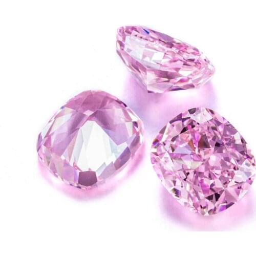 Wholesale Factory Price Hand Made Cushion Ice Cut Cabochon Simulant OCT Loose Gemstone For Yellow Diamond Earring