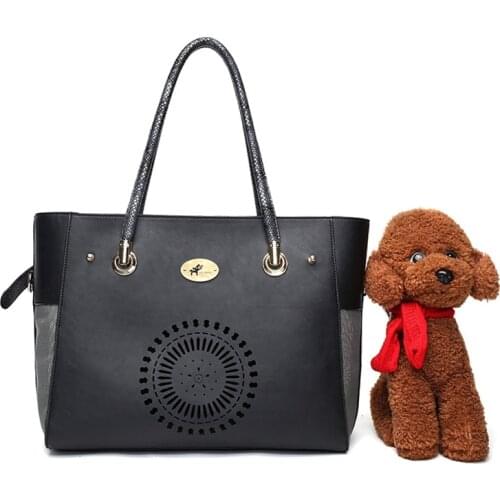 Luxury Pu Pet Carrying Bag Travel Handbag Small Cat Dog Carrier Bag Outdoor Pet Carrier Shoulder Bag Chihuahua Handbag Tote Bag