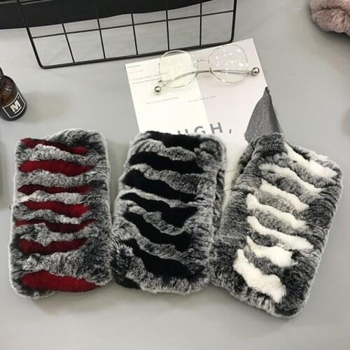 2019 Hot Sale Knitted Genuine Rex Rabbit Fur Ring Scarves Women Headbands Girls Luxury Lovely Real Fur Scarf