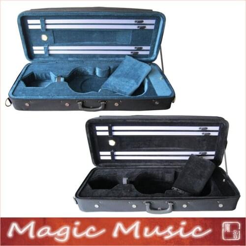 Good Quality Black Canvas Pilot Viola Case for Viola Size 15' 15.5' 16' 16.5' lightweight & Sturdy, Black Blue Interior
