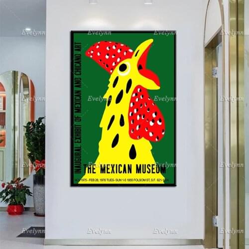 Exhibition Poster Inaugural Exhibit Of Mexican And Chicano Art 1975 By Rupert GarcíA Modern Home Decor Prints Wall Art Canvas