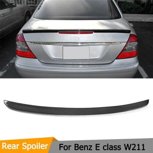 For Mercedes W211 Rear Wing Spoiler Trunk Boot Lip Spoiler for Benz E class 2003 - 2009 E320 Carbon Fiber