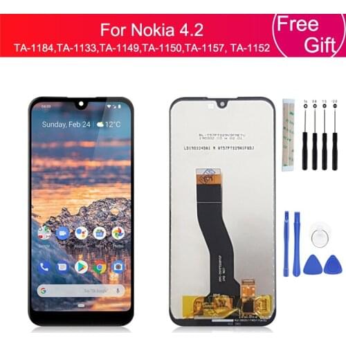 For Nokia 4.2 LCD Display Touch Screen Digitizer TA-1184,1133, 1149, 1150, 1157, 1152 Screen Replacement Repair Parts 5.71"