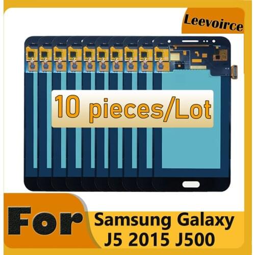Wholesale 10 Pieces Super AMOLED OLED LCD Display For Samsung Galaxy J5 2015 J500 J500F J500FN J500H J500M Touch Screen Assembly
