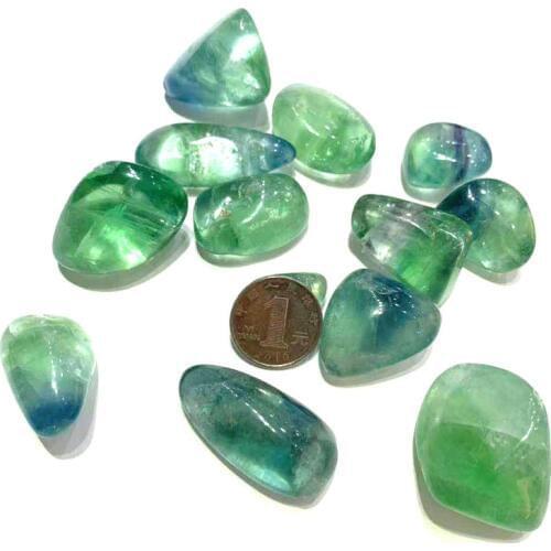 100g15-35mm Natural Green Fluorite Quartz Crystal Stone Rock Rough Polished Gravel Specimen Natural Crystals Decoration