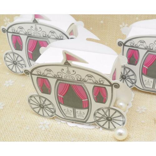 12PCS Wedding Party Favors Box Candy Gift Boxes Baby Carriage Pumpkin Sweet Box Birthday Souvenir