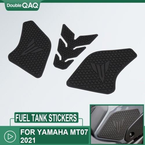 2021 FOR YAMAHA MT07 MT-07 Motorcycle Non-slip Side Fuel Tank Stickers Waterproof Pad Rubber Sticker