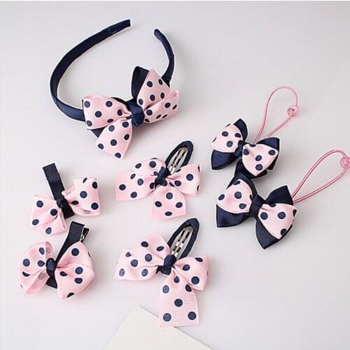 7Pcs/set Kid Girl Infant Baby Headband Bow Flower Hair Band Accessories Headwear Wholesale/ratil