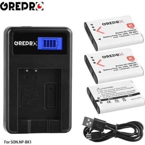 3Pcs NP-BK1 NPBK1 NP BK1 Battery with Charger for Sony DSC-W190 DSC-S780 DSC W190 S750 S780 S950 S980 W370 W180