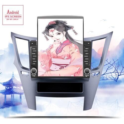 6GB Tesla style Android 10.0 Car GPS Navigation For Subaru Legacy Outback 2009 -2014 head unit multimedia radio tape recorder