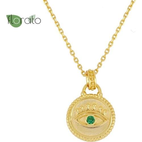 925 Sterling Silver Creative Personality Eye Shape Pendant Necklace For Daughter Lovers' Woman Chain Collares Mujer Fine Jewelry