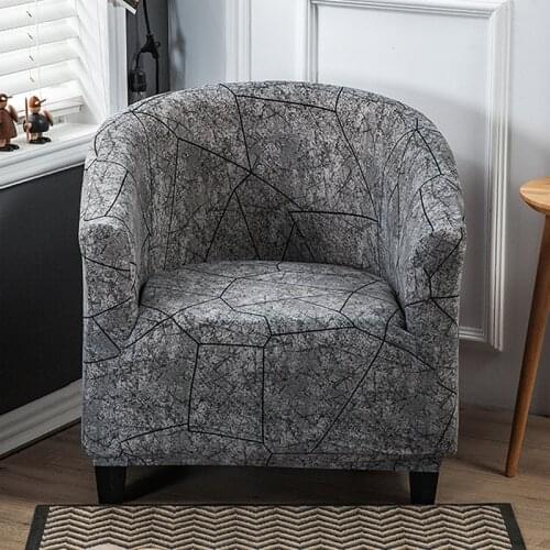 Geometric Bar Counter Club Chair Slipcover Stretch Armchair Covers Tub Cover Sofa Cover Spandex Single Seat Case for Living Room