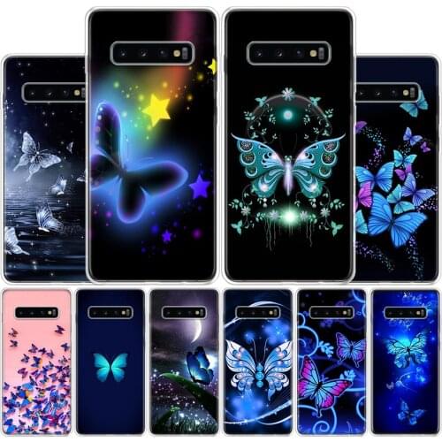 Blue Butterfly Phone Case For Samsung Galaxy A51 A71 A50S A30S A10 A20E A40 A70 M30S A91 A01 A6 A7 A8 A9 Plus + Cover