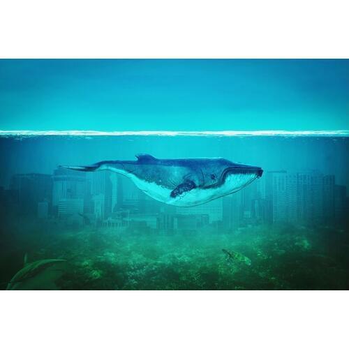 Deep sea whale The wooden puzzle 1000 pieces ersion jigsaw puzzle white card adult childrens educational toys