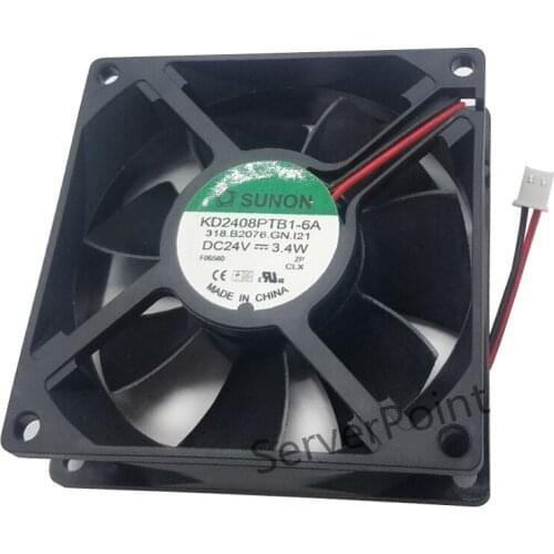 For 8025 8cm 24V 3.4W KD2408PTB1-6A inverter cooling fan