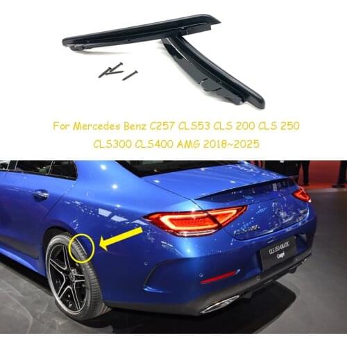 For Mercedes C257 CLS53 CLS200 CLS250 CLS300 CLS350 CLS400 AMG 2019 2020+ Rear Bumper Trim Fender Flare Extension Wheel Eyebrow