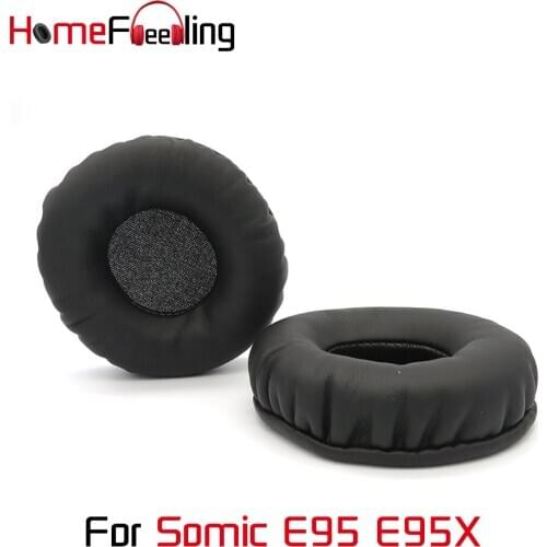 Homefeeling Ear Pads for Somic E95 E95X Headphones Super Soft Velour Ear Cushions Sheepskin Leather Earpads Replacement