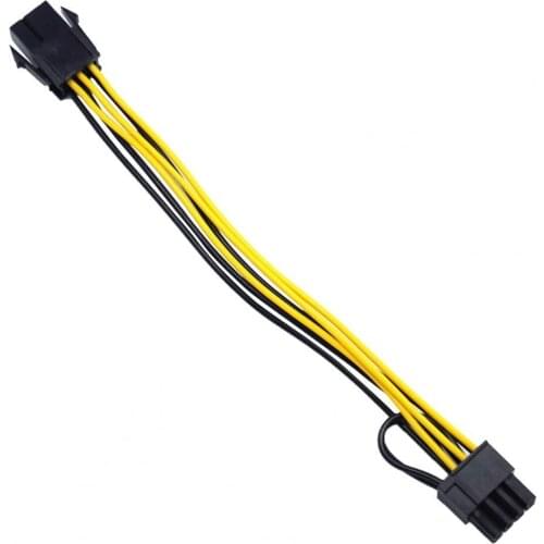 22cm 6Pin to 8Pin Power Cable Portable Graphics Card Power Data Cord Splitter for Computer PC Factory Direct Sale