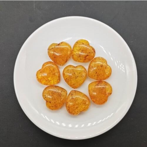 1-5pcs Yellow Calcite Rough Stone Hearts Stones and Crystals Jade Gift