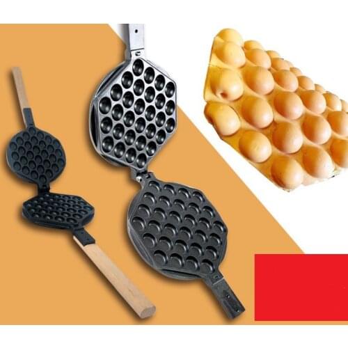 Commercial QQ Eggs Bubble Ball Baking Waffle Maker Iron Hongkong Waffle Eggette Mould Cake Mold Electirc Machine Non-stick Plate