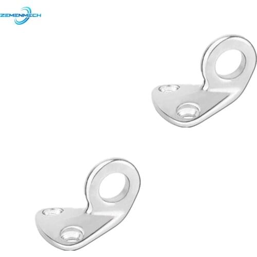 2PCS Household Hardware Pad Eye Fender Fending Hook Rope Boat Sail Tug Ship Marine Hardware Coat Cap Hook 316 Stainless Steel