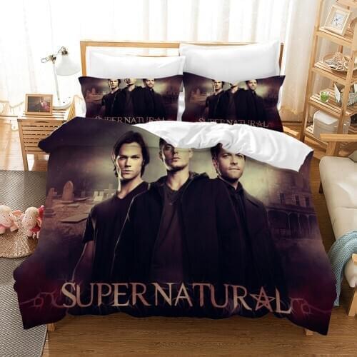 3D Digital Printed Bedding Set Home Textile Supernatural TV Series Sam Dean Duvet Cover Luxury Bedroom Bed Quilt Cover