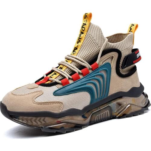 New High quality Running Shoes Men Fashion High top Mens Chunky Socks Sneakers Breathable Outdoor Sport Shoes for Male Footwear