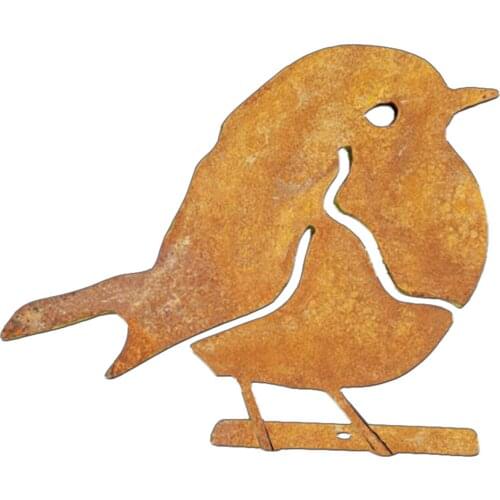 Metal Birds Art Silhouette Decoration Exquisite Birds Shape Iron Garden Stake Tree Ornament for Home Courtyard 12.5X11.5cm LBS