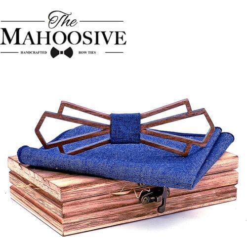 Fashion Adult Wooden Bow Ties Set Butterfly Men Party Bowtie Costume Decor Gentleman Bowtie Modeling party bow tie
