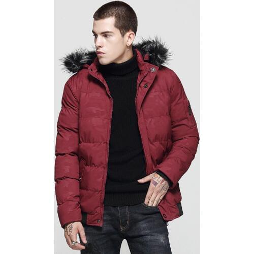 Men Jacket Coats Thicken Warm Winter Jackets Male Parka Hooded Outwear Cotton-padded Jacket korean Fashion Man Clothes AU-170