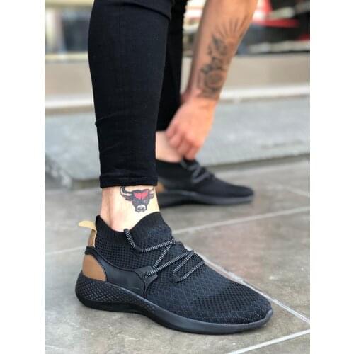 BA0001 Fly Casual High Base Black Men 'S Sports Shoes