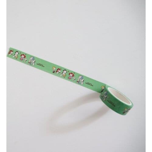 1Pcs Cute Puppies and Friends Cartoon Square Paper Tape Stickers Diary Hand Account Sticker 15mm*5m Cartoon Dog Stickers