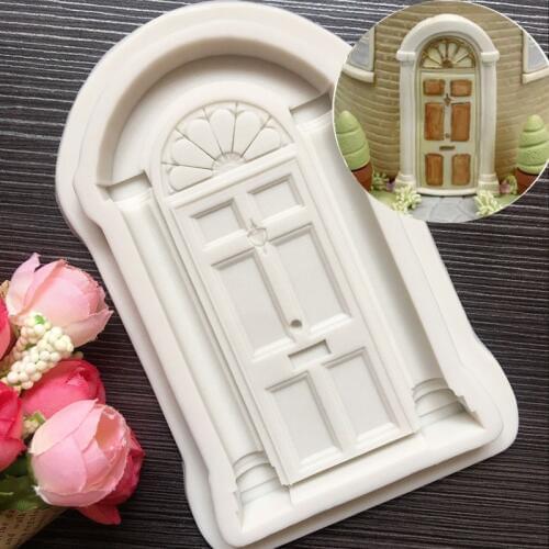 New Retro Door Cake Silicone Mold Fondant Cake Decoration Christmas Border Dough Chocolate Mol