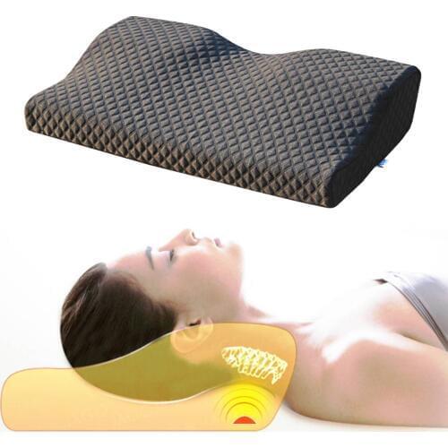 Memory Foam Cervical Neck Pillow Spondylosis Neck Pain Relief Slow Rebound Massager Home Textiles Massage Relaxation 50X30X10cm