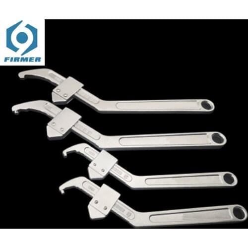 Adjustable Wrench Water Meter Cover Special Spanner Water Electricity Wrench Side Hole Hook Wrench Repair Tools Llave Inglesa